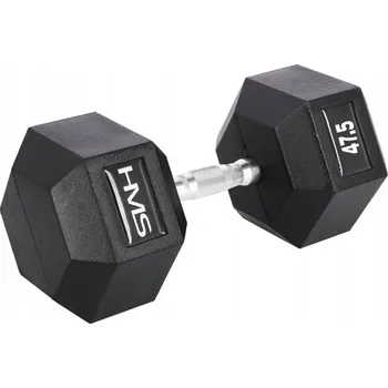 Potažené/pogumované činky s pevnou hmotností HMS 1x 47,5 kg