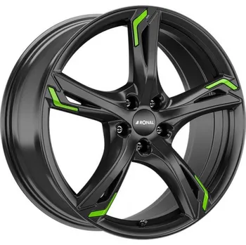 Disk RONAL Alu kola Ronal R62 Green 7.5x17 5x114.3 ET40 Jetblack 82