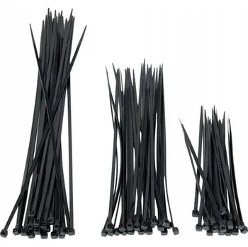 Organizace kabelů Stahovací pásky 75 ks, 100/150/200 mm x 2,5mm