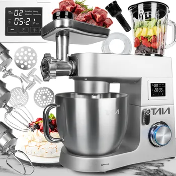 Kuchyňský robot ROBOT KUCHYŇSKÝ PLANETÁRNÍ HLINÍKOVÝ PROFESIONÁLNÍ MÍSA 6,5 L LED DISPLEJ