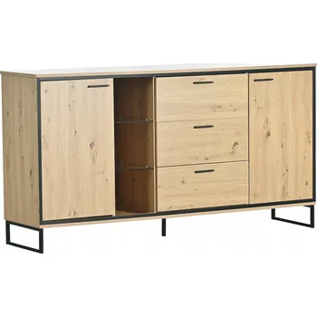 Komoda KOMODA LOFT, SKŘÍŇKA, 3 ZÁSUVKY se dvěma dvířky LED