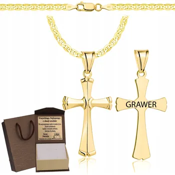 Řetízek GUCCI ŘETÍZEK ŘETÍZEK S KŘÍŽKEM RYZOST 925 S CELÝM ŘETÍZKEM + GRAVÍROVÁNÍ DÁREK