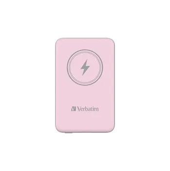 Powerbanka VERBATIM Powerbanka Charge n Go, Magnetická, 10000 mAh, USB-C, Růžová