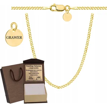 Řetízek PÁNSKÝ ŘETÍZKOVÝ ŘETÍZEK PANCR RYZOST 925 585 + GRAVÍROVÁNÍ DÁREK