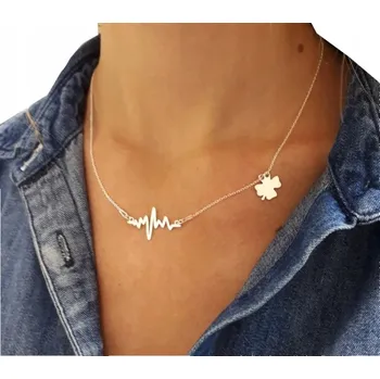 Náhrdelník Náhrdelník linie života čtyřlístek GRAVÍROVÁNÍ stříbro 50 cm 925