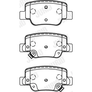 Brzdová destička Sada brzdových destiček, kotoučová brzda JURID 572623J