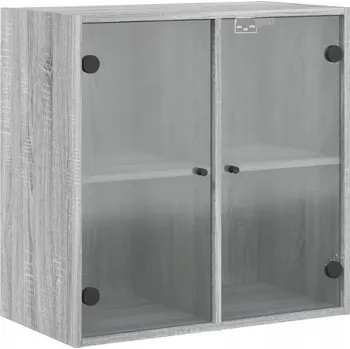 Knihovna Závěsná vitrína VidaXL, šedé odstíny, 37 x 68 x 68,5 cm