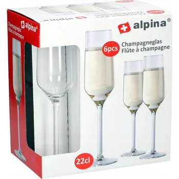 Sklenice Skleničky na šampaňské Alpina 220 ml 6 ks