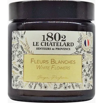 Svíčka Tradiční sójová svíčka bílé květy Le Chatelard 1802 1 ks