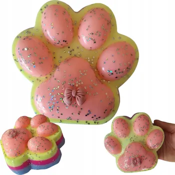 Mačkací Hračka KOČIČÍ TLAPKA Antistresová XXL Senzorická Hračka Gumová