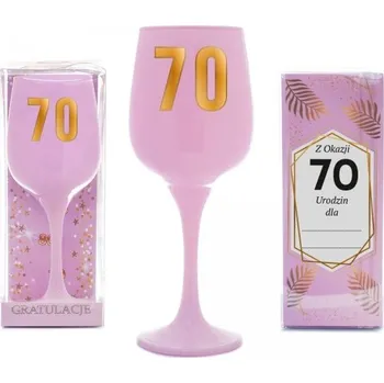 Sklenice Sklenice k 70. narozeninám dárek sklenička růžová