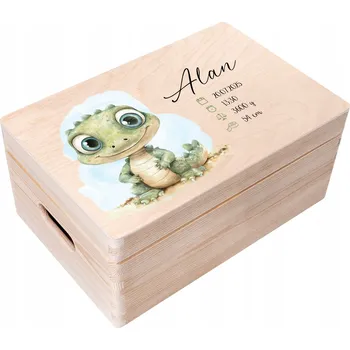 Obraz Krabička vzpomínek na narození dárek křest metrička tisk UV 30x20x14 cm