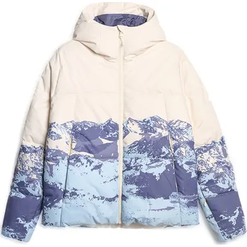 Dámská lyžařská bunda 4F-TECHNICAL JACKET F0808-WAW25TTJAF0808-34A-LIGHT BLUE ALLOVER Modrá S