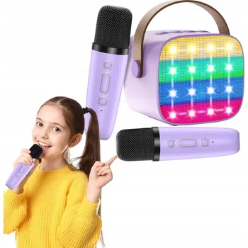 Karaoke Set s LED Mikrofonem a Reproduktorem pro Děti: Reproduktor + 2x Mikrofon