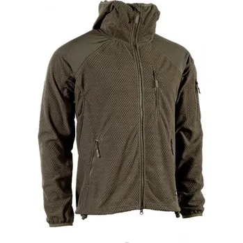 Pánská mikina AB Mikina zip s kapucí fleece DELTA ZELENÁ ZELENÁ - OLIV XXL