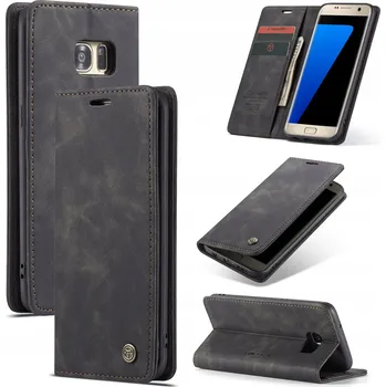 Pouzdro na mobilní telefon Flipové pouzdro Caseme pro Samsung Galaxy S7 edge, černé