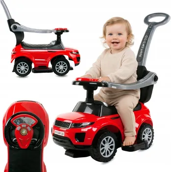 Odrážedlo Odrážedlo chodítko pro děti s rukojetí a objímkou Sport car červené
