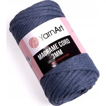 Příze Šňůra na macramé YarnArt Macrame Cord 3 mm 761 modrá