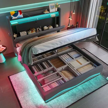 Postel Jednolůžková dřevěná postel Arhatreya 160x200 cm šedá