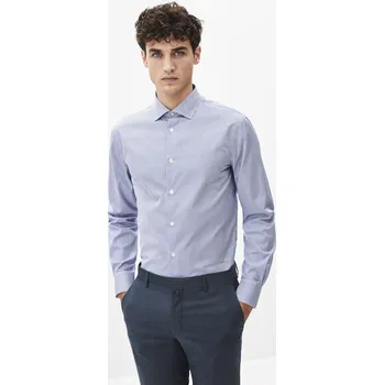 Pánské oblečení Celio Pruhovaná košile Patrash slim fit - Pánské Celio bílá 1796371
