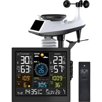 Meteostanice Solight Tuya chytrá WiFi profesionální meteostanice + senzor teploty a vlhkosti TE93WiFi1S