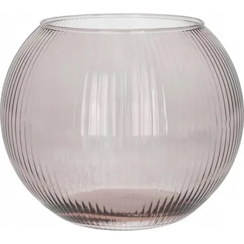 Váza Skleněná váza ALVERDA LINES 19cm šedá