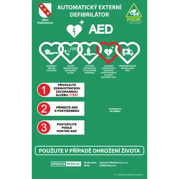 Lékárnička Informační tabule první pomoci 140x90