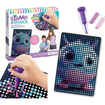 kreativní sada MAKE IT REAL sada pro tečkování podle čísel - Chlupaté Monstrum hračka kreativní