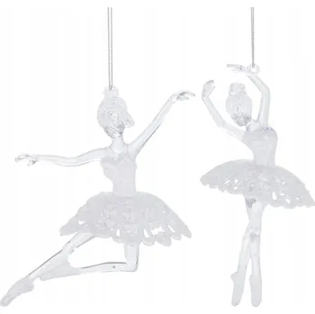 Vánoční dekorace Zdobená Vánoční Koule , Průhledná Vánoční Koule , Tvarované Vánoční Baňky vánoční koule 14 cm 2 ks