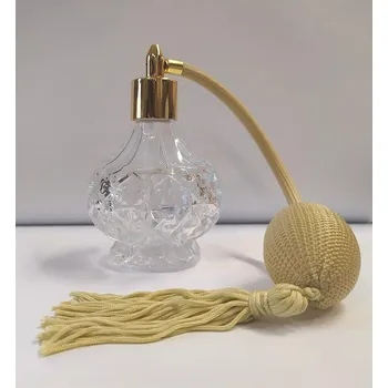 Luxusní flakon s balonkem - žlutá barva (Skleněný flakon na parfém 80ml)