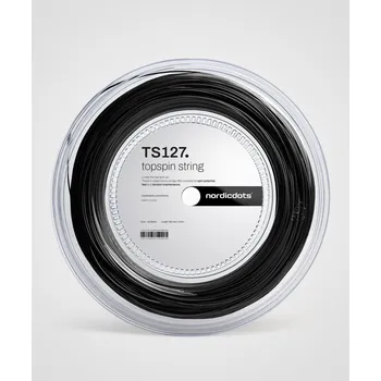 Struna na výplet tenisové rakety NORDICDOTS TS127. Topspinový provázkový naviják 200m ČERNÁ