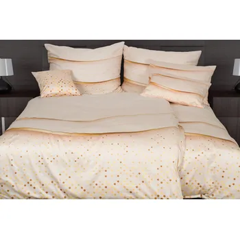 Povlečení Glamonde Lotte oranžové 140 x 220, 70 x 90 cm zipový uzávěr