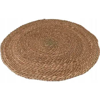 Koberec KULATÝ KOBEREC PLETENÝ Z MOŘSKÉ TRÁVY PRŮMĚR 80 CM HNĚDÝ