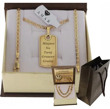 Řetízek PÁNSKÝ ŘETÍZEK ŘETÍZEK + VOJENSKÁ ZNÁMKA ZNÁMKA GUCCI S PLNÝM DÁREK 925/585 GRAVÍROVÁNÍ