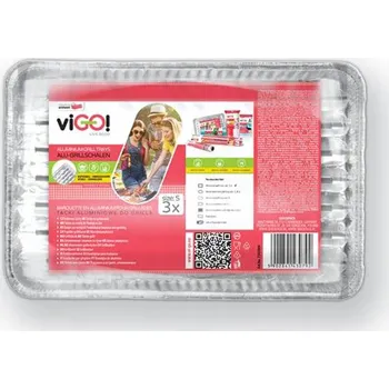 Jednorázové nádobí Hliníková grilovací miska Vigo obdélníková 28 x 22 cm