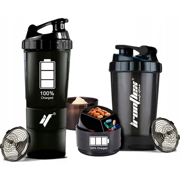 Shaker IRONFLEX Šejkr 500ml s Nádobkou na Protein - Těsný Šejkr na Cvičení