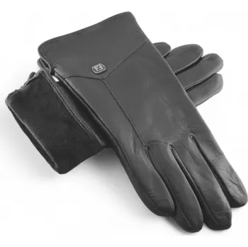 Rukavice Dámské kožené rukavice zateplené černé zimní 2023V PRIUS LUX rXL