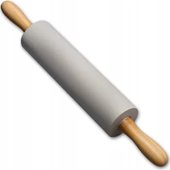 Váleček na těsto Váleček na těsto silikonový otočný nepřilnavý 38 cm šedý De Gama