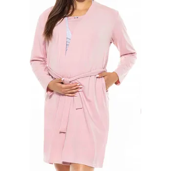 Dámský župan Dámský župan Anda starorůžová XXL s dlouhým rukávem, délka ke kolenům