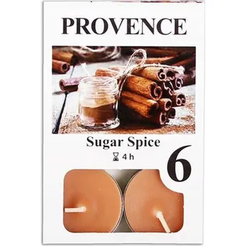 Svíčka Čajová svíčka PROVENCE 6ks sladké koření