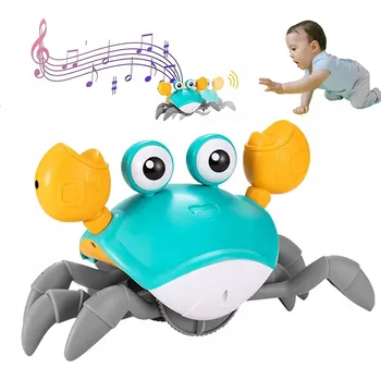 Hračka pro nejmenší Hračka na lezení Ikonka krab plazivý zvukový vícebarevný