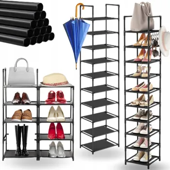 Botník MORE&DECO 33 x 173 x 33 cm černá