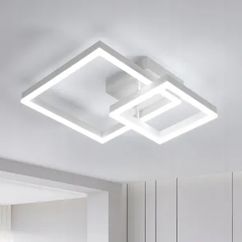 LED Stropní Svítidlo Závěsné BÍLÉ Čtvercové Moderní do Obýváku 6500K 36W