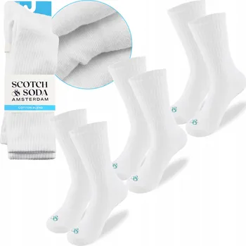Pánské ponožky Scotch & Soda Ponožky 3488-100 bílé, velikost 41-46