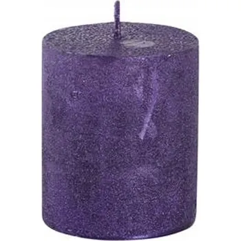 Svíčka Rustikální svíčka 7cm PROVENCE fialová