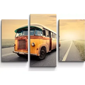 Obraz Sablio Obraz - 3-dílný Autobus veterán - 75x50 cm