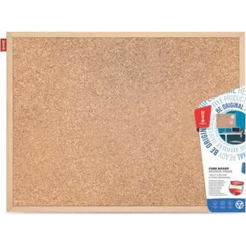 Korková nástěnka Memobe - 40 x 30 cm, dřevěný rám