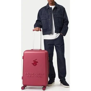 Módní doplněk Střední kufr Beverly Hills Polo Club CEO-BHPC-M-004-08-BURGUNDY Bordó NOSIZE