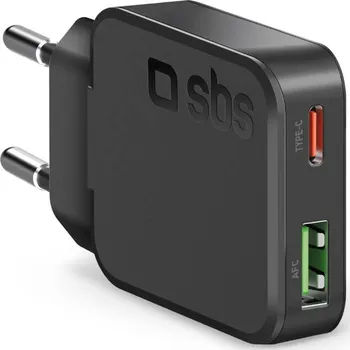 SBS Slim USB-A/USB-C, PD, 30 W (TETRGANUSBTC30SLIM) černá