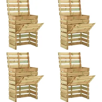 Kompostér vidaXL Laťkový zahradní kompostér 4 ks 80 x 50 x 100 cm borovice [3078138]